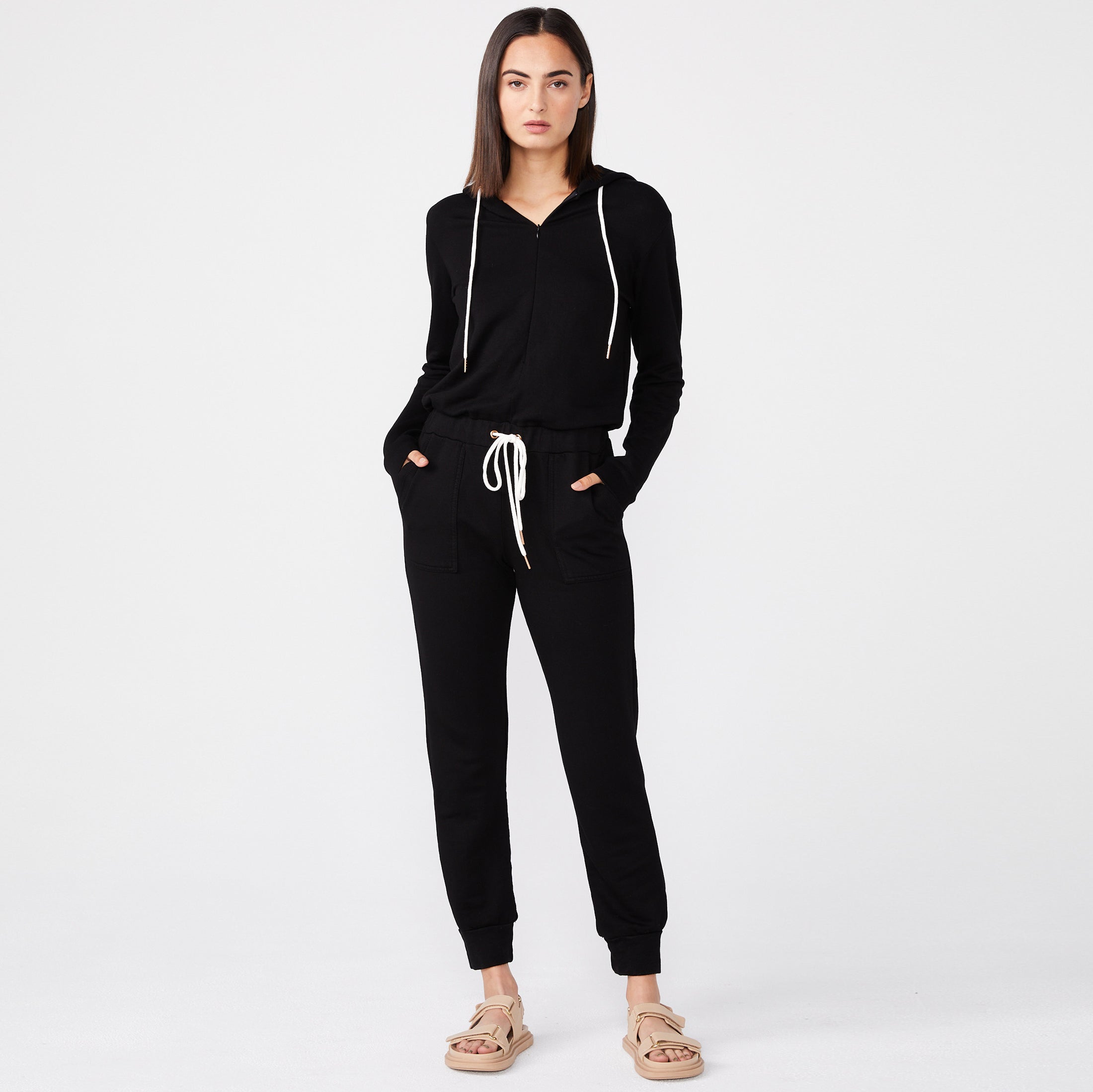 Ribbed Hooded Jumpsuit - Magic smoke | la Vie en Rose