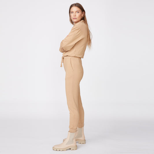 Supersoft Fleece Shirred Sleeve Jumpsuit