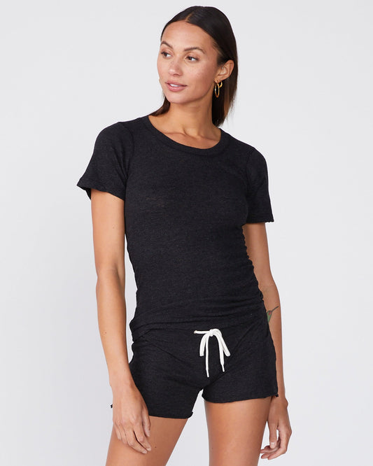 Textured Tri-Blend Fitted Crew Neck Tee (9535387076)