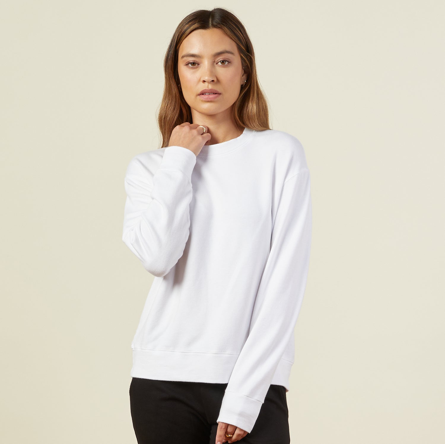 color group - SUPERSOFT FLEECE BOYFRIEND SWEATSHIRT - HT0804-21