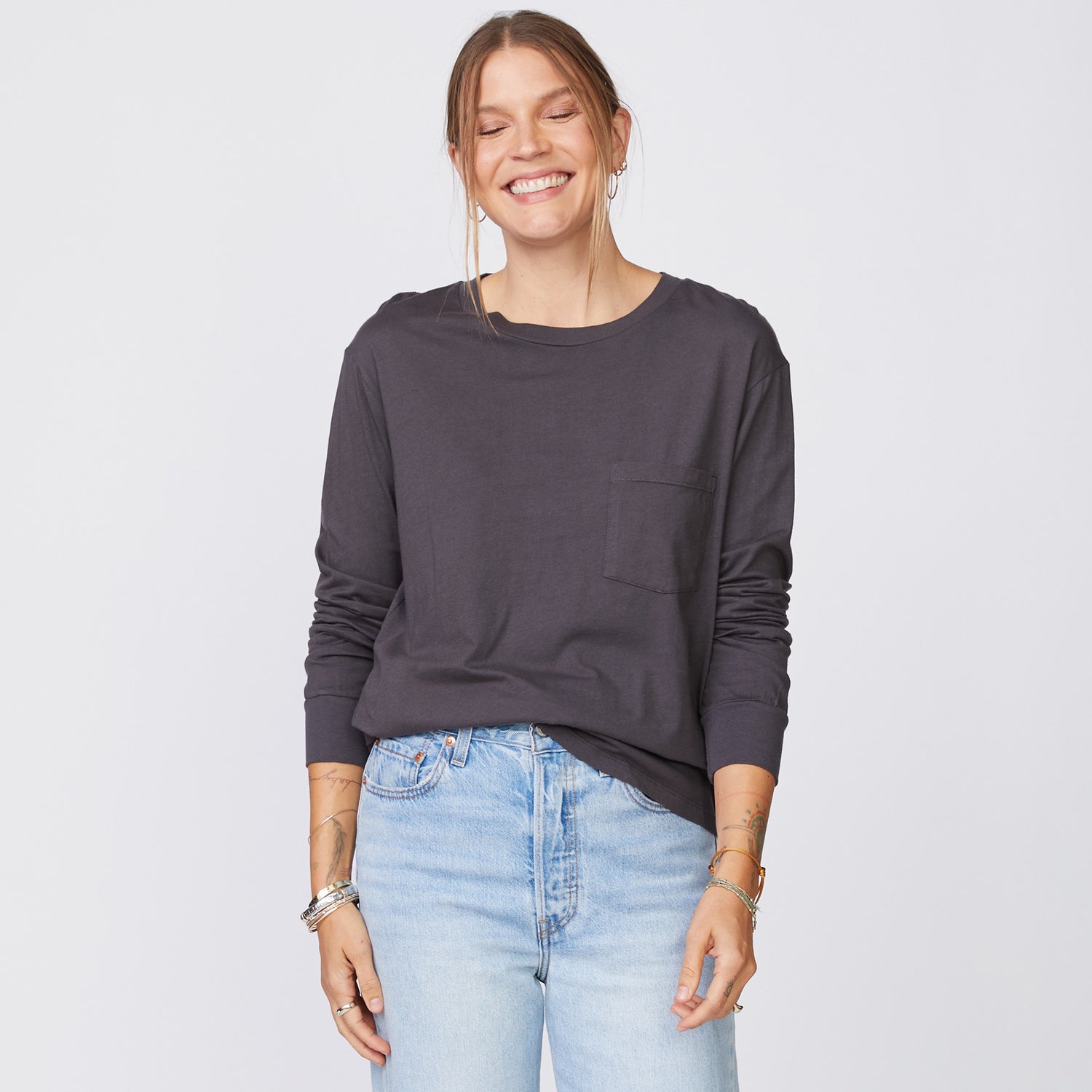 color group - LONG SLEEVE EX-BOYFRIEND CREW - HT1020