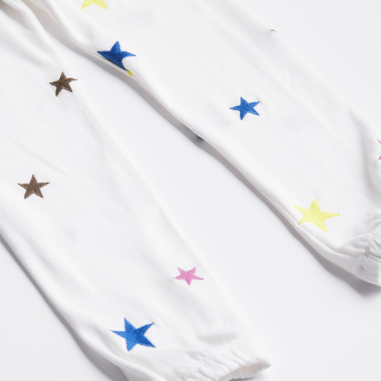 Kids Embroidered Color Stars Elastic Waist Sweats