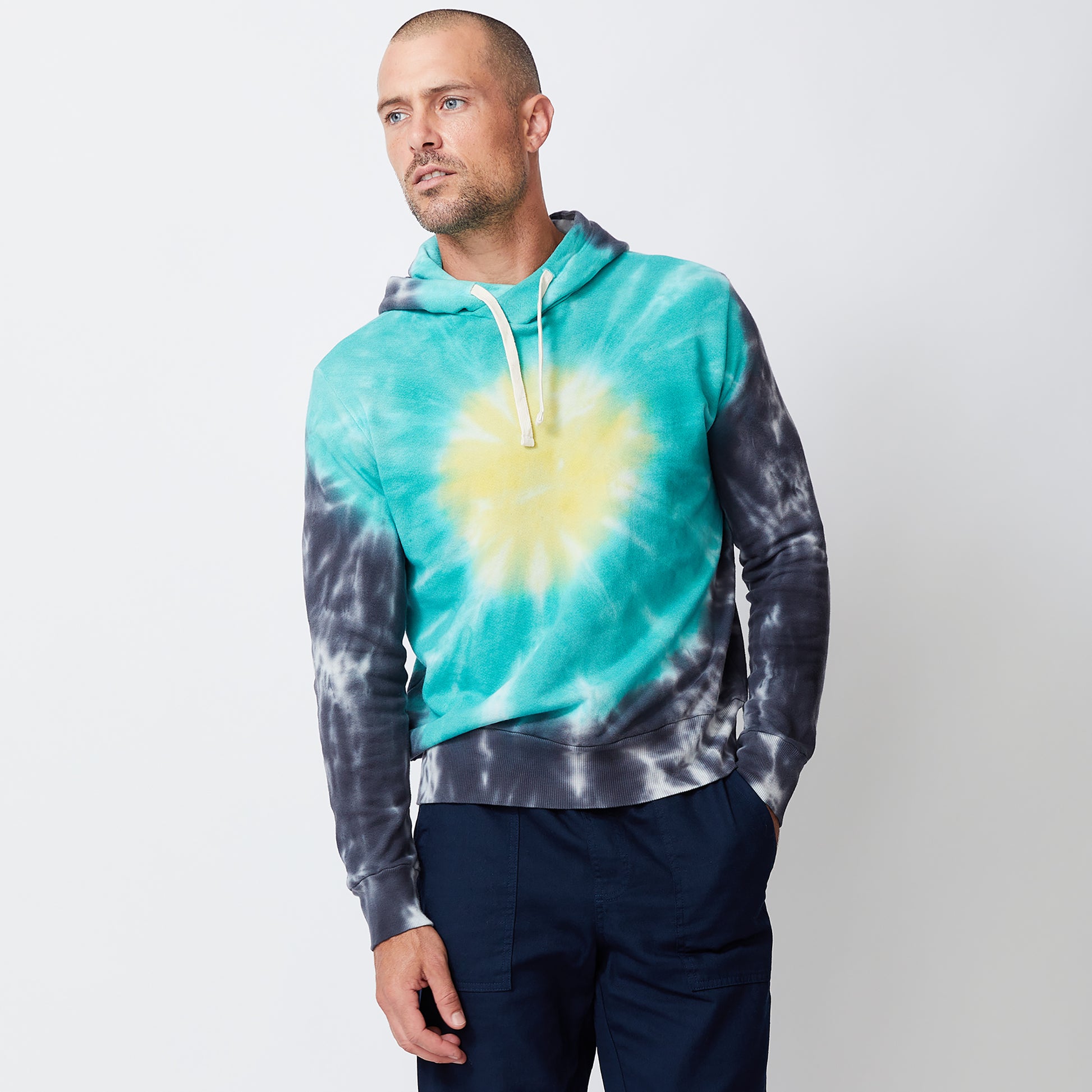 Sunburst Tie Dye Pullover Hoody (4877949239398)