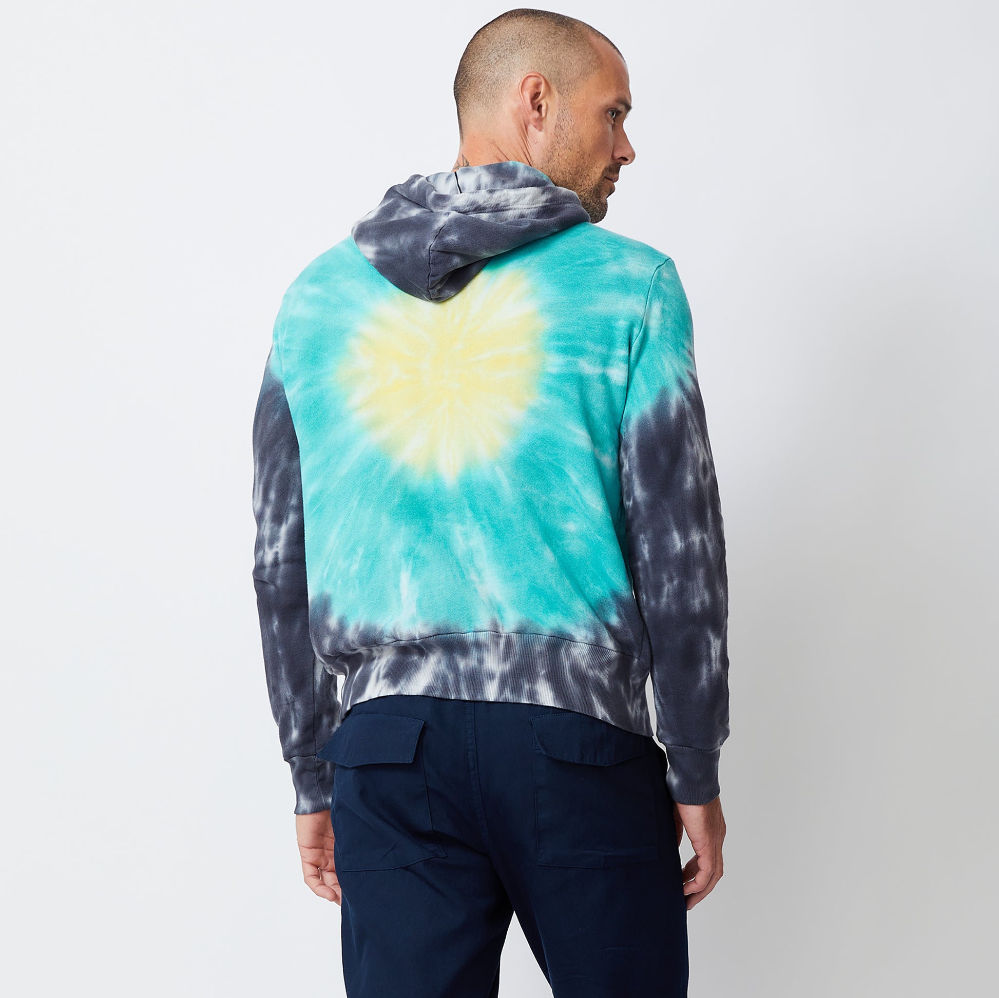 Sunburst Tie Dye Pullover Hoody (4877949239398)