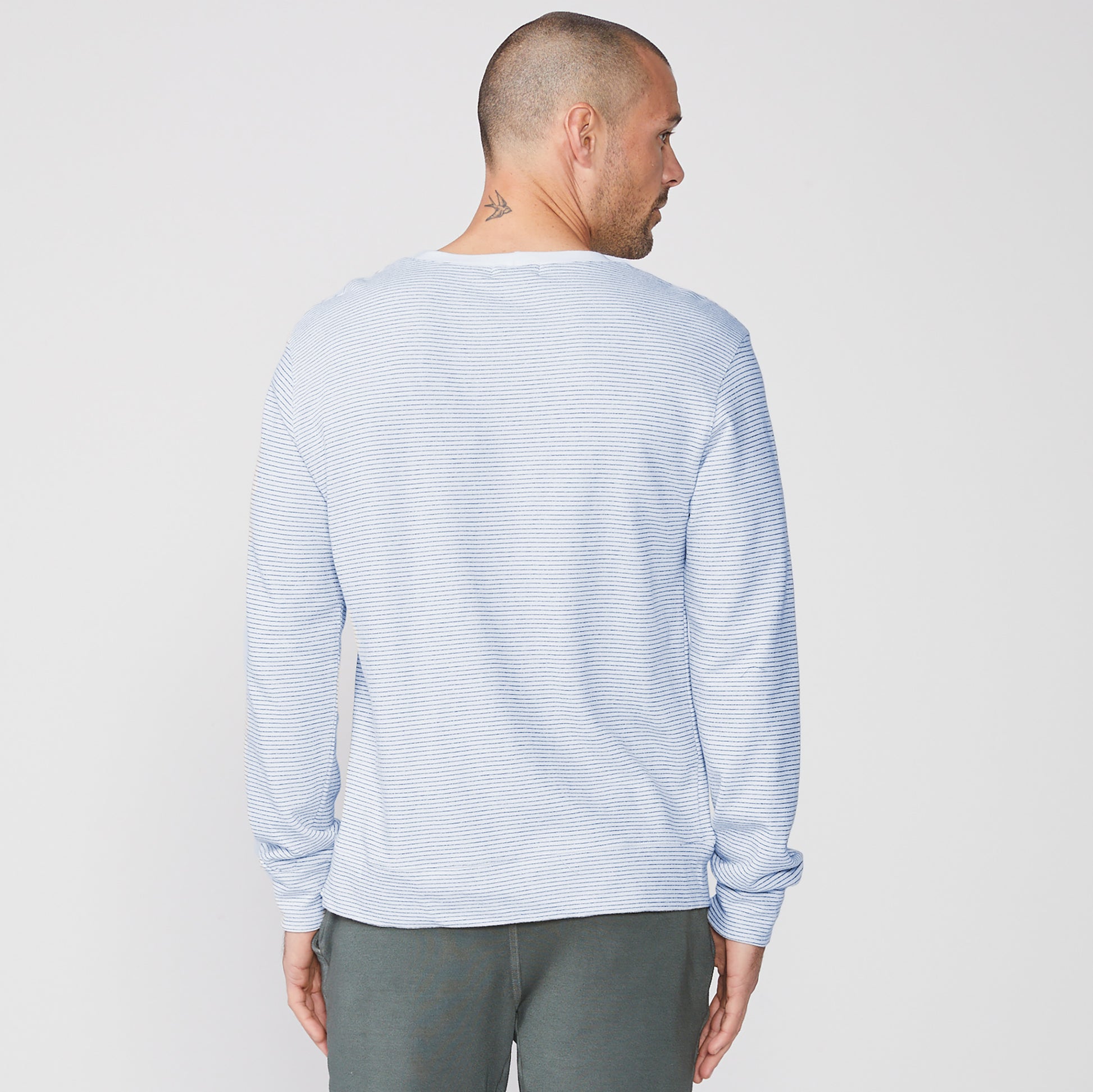 Pinstripe Crew Neck Sweatshirt (4866738356326)