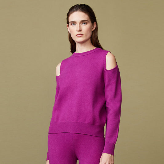 Supersoft Sweater Knit Cut Out Sweatshirt